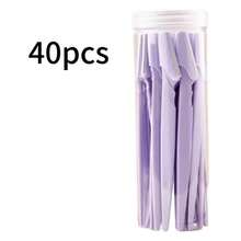 10/30/40pcs Set Exfoliating, Hair Removal & Trimming Tools, Body & Facial Hair Grooming Kit With Long Handle Blades And Precision Guards, Suitable For Women Eyebrow Shaping, Home Or Travel Use - Purple - View 8
