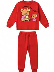 Conjunto Moletom Bebe Infantil Menina Fofura em Dose Dupla - B0017 - Visão 3