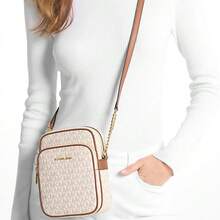 Michael Kors Jet Set Travel Printed Women's Single Shoulder Crossbody Bag 35F1GTVC2B VANILLA - 香草色印花35F1GTVC2B VANILLA - 查看 2