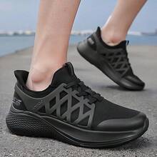 Skechers Zapatillas deportivas casuales, transpirables y cómodas para hombre - Negro - Ver 2