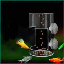 1个水族箱自动喂鱼器，带浮环防止饲料散落，适用于斗鱼、龟类饲料 - 彩色 - 查看 4