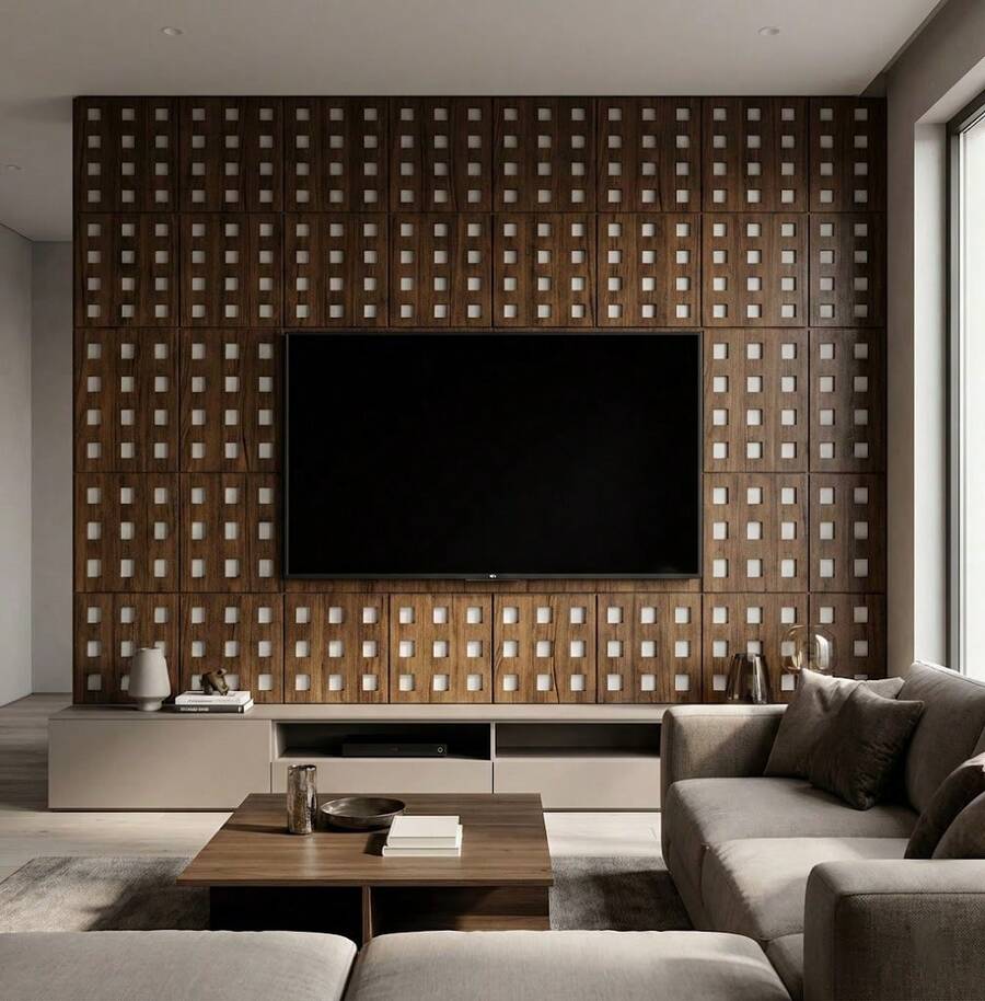 Decorative Wall Panel Muxarabi MDF Wood Versatile Modern Noble - 因布亞 - 查看 1