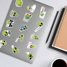 51 Pcs Alien Stickers - Perfect For Decorating Your Phone, Water Bottles, Scrapbook, Journaling, Car, Laptop & More! A Vibrant And Aesthetically Graffiti Set - Random Style - View 8