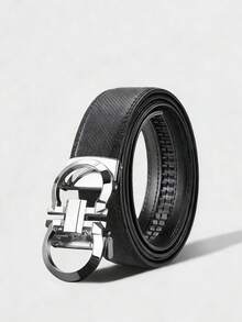 男士纹理腰带 – 优质 PU 皮革，带自动扣，有金色/银色/黑色饰面可选，可调节且经久耐用，适合商务和休闲场合穿着，是父亲节、周年纪念日和特殊场合的完美礼物。 - 彩色 - 查看 7