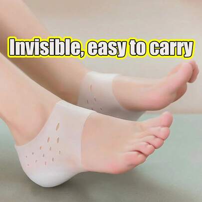 1 Pair Silicone Insoles - Relieve Flat Feet, Plantar Fasciitis Pain And Provide Comfortable Support, Suitable For Long-Time Standing (Work, Nursing, Running) - Non-Slip, Odorless, Almost Unnoticeable