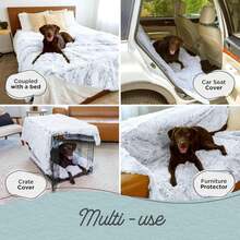 Best Friends By Sheri Calming Shag Cat And Dog Blanket With Non-Skid, Water Resistant Base, Machine Washable, Frost Gray, 60" X 80" - ColorC - 查看 2