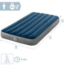Intex Nệm hơi đơn Dura-Beam Standard Prestige 99x191x25 cm, công nghệ Fiber-Tech, kèm bơm hơi, hệ thống bơm/xả hơi, dễ cất giữ, giường hơi, nệm hơi ✅ Giao hàng 24/48 giờ đến Tây Ban Nha lục địa - 99x191x25 cm - Xem 4