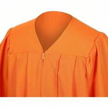 2026 Unisex Matte Graduation Gown And Cap Set With Tassel For Middle High School Bachelor - Orange - View 2