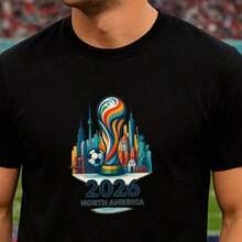 2026 World Cup Soccer Fan Shirt, Football Supporter Sweatshirt, Unisex International Cup Tee, Match - Đen 3 - Xem 2