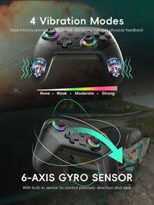 DATA FROG Wireless Controller For Switch OLED/Lite Console Pro Gamepad With 1000Mah Battery Programmable Turbo Function - View 8