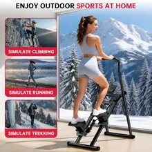 GartistGo Foldable Stair Stepper With Adjustable Handlebar & Pedals - Triangular Steel Frame, LCD Workout Display, Compact Home Climbing & Cardio Trainer - Black - View 7