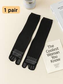 1/3 Pairs Unisex Two-Toe Ankle Socks, Spring/Summer Split Toe Thumb Socks, Black/White/Gray Pig Hoof Design Non-Slip Socks For Women - Multicolor - View 16