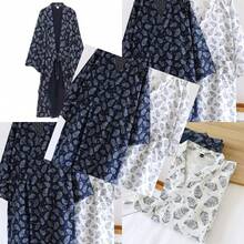 Kimono japonés Yukata - Albornoz de algodón para hombre - Multicolor-03 - Ver 1