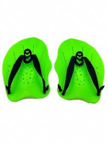 1 Pair Adjustable Swimming Hand Paddles - Suitable For Swimming Training, Unisex - Multicolor - View 7