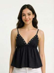 Women Tank Tops & Camis - 黑色 - 查看 1
