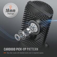 USB麦克风，带增益控制的录音麦克风，金属电容麦克风，适用于笔记本电脑、Windows系统、音乐工作室、直播、播客，心形指向性，是人声录制的理想选择 - FIFINE K669B - 黑色 - 查看 5