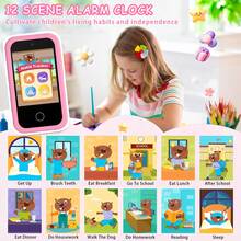 儿童智能玩具手机，配备2.8英寸高清触摸屏、双前置摄像头、32GB内存、12种语言、教育游戏、600mAh电池和卡通硅胶保护套，2026新款学习玩具，适合男孩女孩生日和圣诞节礼物。 - 彩色 - 查看 6