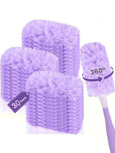 Double-Sided Static Duster 20pcs Replacement Set: 20pcs Sheets & 1 Handle - 360° Dusting Function. Great For Cleaning Dust, Pet Hair, Lint & Paper Scraps, Must-Have Household Dusting Supplies, Household Cleaning Supplies, Static Duster Sheets, Double-Sided