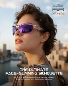 InnerKing Outdoor Sports Goggles,Running Glasses UV Protection, Cycling Glasses, Hiking Unisex. - 紫色 - 查看 4