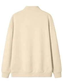 GRDR Men's Zip-Up Pullover Sweatshirt For Autumn/Winter - Apricot - View 3
