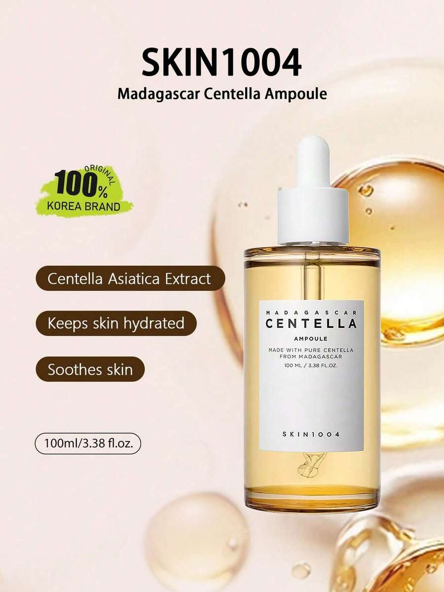 SKIN1004 馬達加斯加積雪草安瓶 100ml/3.38 Fl.Oz,快速吸收輕盈精華,控油不油膩,清爽保濕,舒緩敏感肌,適合日常護理,K-Beauty 韓系彩妝,OliveYoung,禮品 - 100ml(3.38 fl.oz) - 查看 1