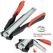 - Alicates para jaula tipo C con clip, herramienta de instalación para cerdos con anillo para valla de animales - Rojo y negro + accesorios - Ver 11