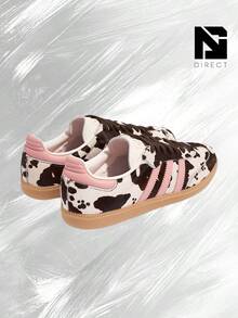 Adidas Samba OG Cow Print Dark Brown Wonder Mauve (Women's)– Women's Lifestyle Sneakers – Shoes For Woman -Vintage -Spring & Summer-Inspired Running Shoes, Shock-Absorbing Comfort, Gym To Streetwear Casual Wear-Mother's Day Gifts-Father's Day Gift–KK2239 - Dark Brown/Wonder Mauve/Cloud White - 查看 3