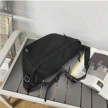 Large Capacity Men's Sports Multi-Purpose Bag, Casual Chest Bag, Waist Bag, Travel Student Backpack - Negro - Ver 2