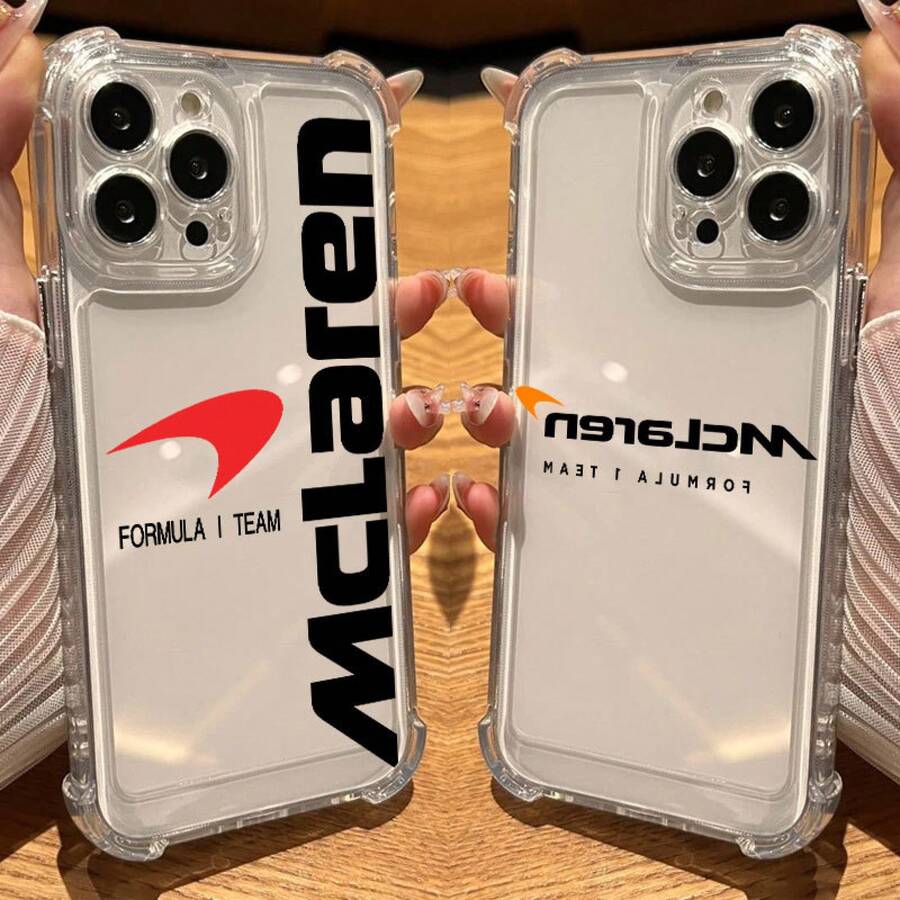 [Envío local en 24 horas] Funda protectora transparente con el logotipo del equipo FORMULA I F1 de Apple 17 22-26 Galaxy para iPhone 17 Pro 16E 11 12 - transparente - Ver 1