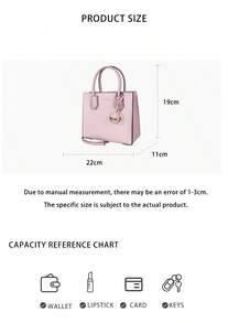 Michael Kors Mercer Solid Color Women's Single Shoulder Handbag 35S1GM9M2T PWD BLSH MLT - 粉紅色35S1GM9M2T PWD BLSH MLT - 查看 9