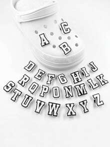 28Pcs Letters Series Shoe Charms Set, PVC Decor Accessories For Shoes & Beach Bags, Christmas & Halloween Party Favors & Gifts - Multicolor - View 6