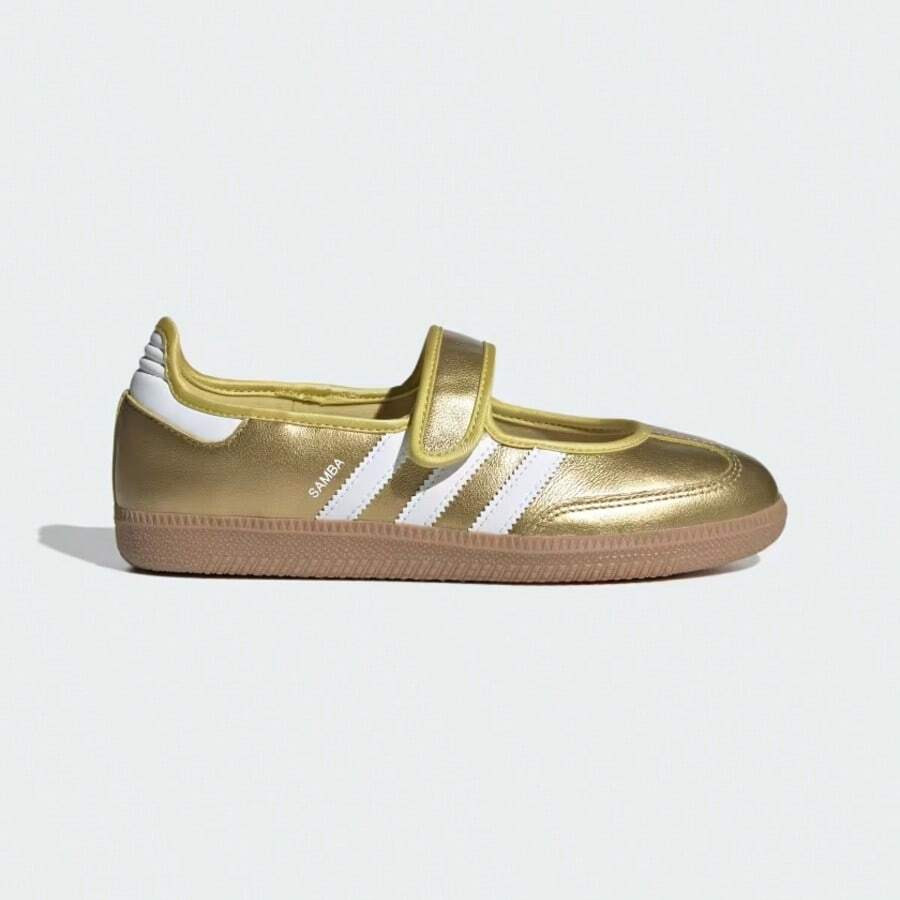 Adidas Samba Jane White Black Gum Women's JR1402 | Retro Heritage Style, Timeless Silhouette - 金色 - 查看 1