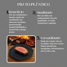 Set Of 10 Plates With Wave-Shaped Rim For Meals, Barbecues, Parties, Durable Plastic Plates. - màu đen - Xem 6