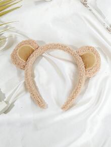 1 pieza Diadema suave de peluche con orejas de oso marrón lindo, diadema con orejas de animal peludo, accesorio de disfraz para fiesta de cosplay, diadema para el cabello, accesorio de belleza para el hogar - Multicolor - Ver 8