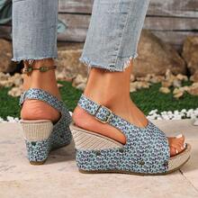 Women's Platform Wedge Sandals, Open Toe, Waterproof, Thick Sole, High Heel Shoes, Spring/Summer - Multicolor - View 5