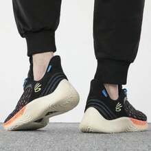 Under Armour CURRY 9 Outdoor & Casual Lightweight Comfortable Sports Sneakers 3025684-004 - Black/Blue/White - View 8