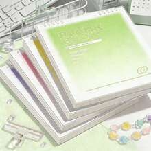 渐变色方格活页笔记本，60张/120页，可拆卸螺旋装订，适合学校、办公室、日记或作为节日礼物 - 方形 - 查看 1