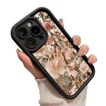 Funda de Teléfono con Patrón Vintage de Flor de Jesús para iPhone 16 15 14 Pro Max 13 12 11 XR XS Plus, a Prueba de Golpes, Protección Completa para la Cámara, Duradera, Delgada, de Silicona, Multicolor - Negro - Ver 11