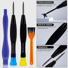 Joystick Repair Kit For Nintendo Switch Joy-Con & OLED - Analog Stick Replacement Set With Tools & Thumb Grips - 查看 4