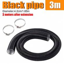 42毫米内径拉伸长度100厘米、200厘米、300厘米加热器风管软管，适用于Webasto Eberspacher - 黑色 - 查看 13