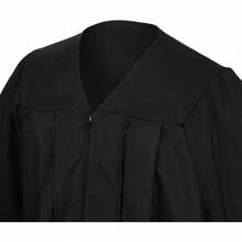 2026 Unisex Matte Graduation Gown And Cap Set With Tassel For Middle High School Bachelor - Black - View 2