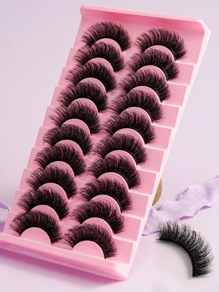 10 Pairs Thick & Voluminous Eyelashes, Enlarges Eyes, Easy To Apply - View 3