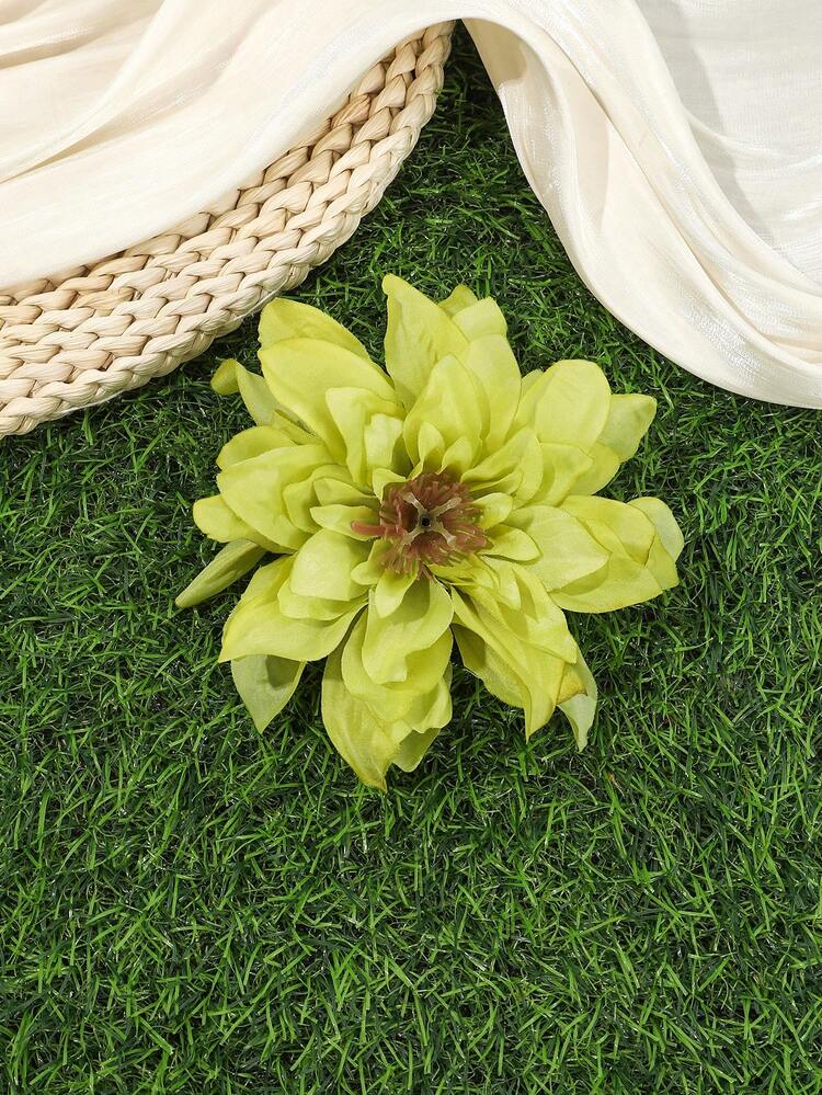 1pc Large Flower Hair Clip, Beach Holiday Hair Accessory - Multicolor - View 14