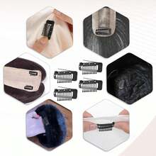 Wig Clip With Safety Pins, 10-Teeth Hair Extension Snap Invisible Wig Combs To Secure Wig No Sew Chunni Grip Dupatta Clips For Girls Women Wig Headscarf Hijab - View 5