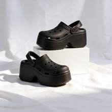 Sandal Bersol Tebal Bermotif Leopard Terbaru 2026, Sandal Selop Musim Panas untuk Pantai dan Taman, Sandal Platform Anti Selip untuk Wanita - Hitam - View 3