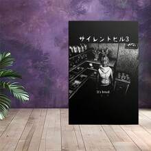 1pc Framed Canvas Poster - Japanese Text Art "It's Bread" - Black & White Minimalist Kitchen Or Bedroom Decor - Ready-To-Hang Framed Wall Decoration - Funny Bakery Office Decoration - Unique Gift For Japan Culture Fans, Kawaii Room Decor, Surreal Artwork, Highquality Print, Decorative Print - 有框架 - 查看 4