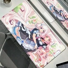 XXL Gamer Computer Desk Mat Nekopara Mouse Pad Cute Anime  Mousepad Carpet Office Laptop Mousemat Desktop Table Mat 900x400 - N1 - 查看 17