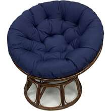 Round Papasan Chair Cushion, Waterproof Hanging Basket Cushion For Rattan Chair, Thick Soft Overstuffed Pad With Non-Slip Ties, Indoor Outdoor Swing Seat Replacement - Xanh đậm - Xem 6