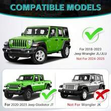 Organizador de bandeja de barra de agarre compatible con Wangler JL JLU 4XE Sahara y Gladiator JT, accesorios para el lado del p - A - Ver 9