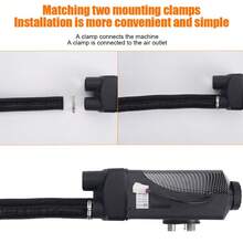 42毫米内径拉伸长度100厘米、200厘米、300厘米加热器风管软管，适用于Webasto Eberspacher - 黑色 - 查看 9